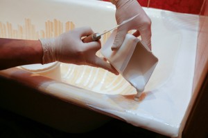 Процесс покрытия ванной акрилом