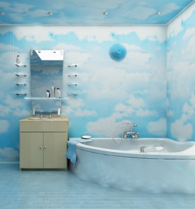 Отделка ванной стеновыми панелями